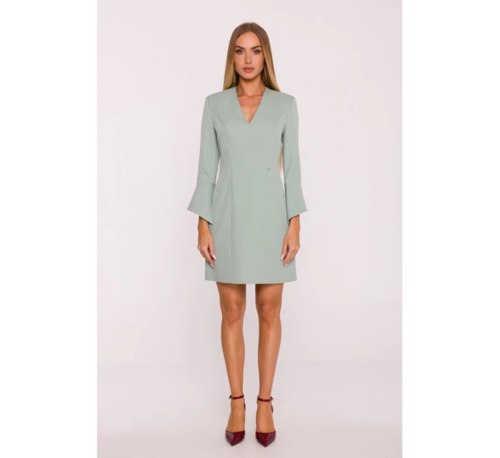 M876 Šaty so širokými manžetami - mentolové M876 Šaty so širokými manžetami - mentolové