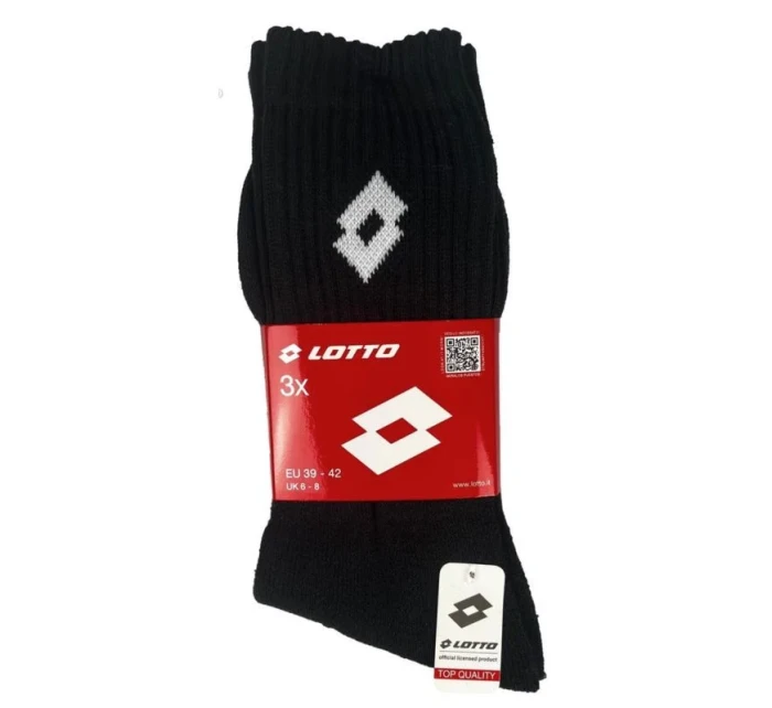 LOTTO froté ponožky čierne 3 páry 069739