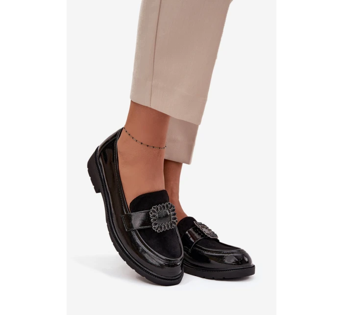 Lakované dámské s ozdobnou sponou Černé model 21711992 - S.Barski Lakované dámské s ozdobnou sponou Černé model 21711992 - S.Barski