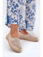 Dámske espadrilky na platforme Vinceza - béžové