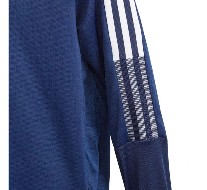 Tiro 21 Youth Jr GK9661 modrá tréningová mikina s kapucňou - Adidas Tiro 21 Youth Jr GK9661 modrá tréningová mikina s kapucňou - Adidas