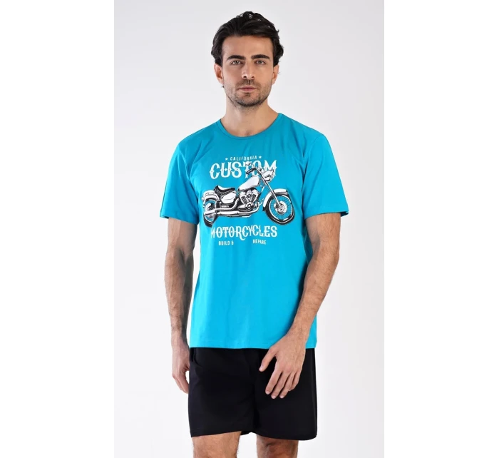 Pánske pyžamové šortky Motocykel