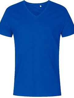 Pánské tričko X.O s výstřihem do V 40. azure blue model 22515244 - Promodoro