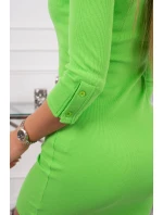 Šaty s knoflíkovým výstřihem světle zelené Šaty s knoflíkovým výstřihem světle zelené