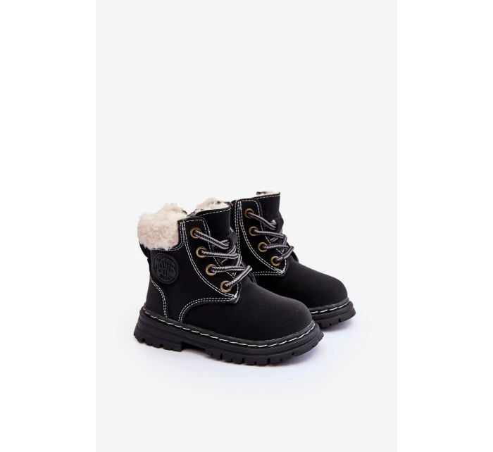 Dětské Trapery Botky Na Zip s Černé model 21640246 - Boto Dětské Trapery Botky Na Zip s Černé model 21640246 - Boto