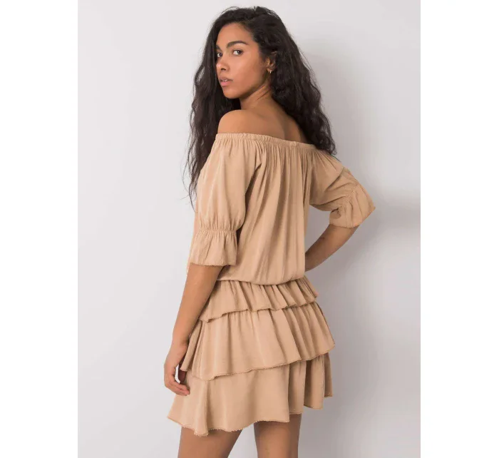 Sukienka TW SK BI model 21185757 camelowy - FPrice Sukienka TW SK BI model 21185757 camelowy - FPrice