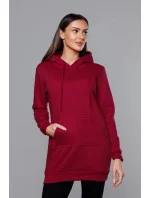 Dámská klokaní mikina ve vínové bordó barvě model 17789384 - J.STYLE Dámská klokaní mikina ve vínové bordó barvě model 17789384 - J.STYLE