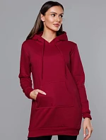 Dámska klokanie mikina vo vínovej bordovej farbe (YS10003-21)