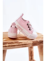 Dziecięce Materiałowe Trampki BIG STAR KK374052 Różowe