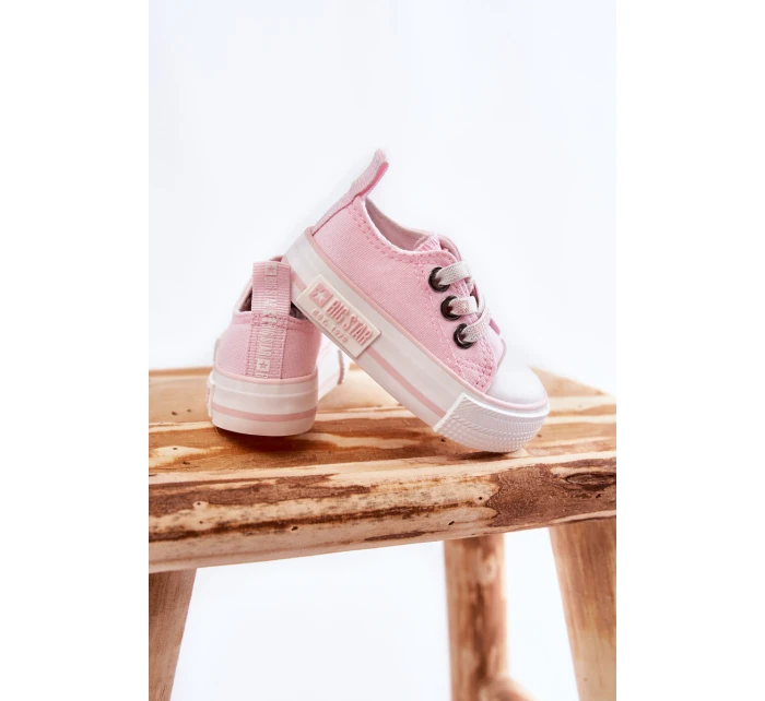 Dziecięce Materiałowe Trampki BIG STAR KK374052 Różowe