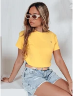 Dámské žebrované tričko FOR žluté Dstreet model 21989303 - FashionStreet