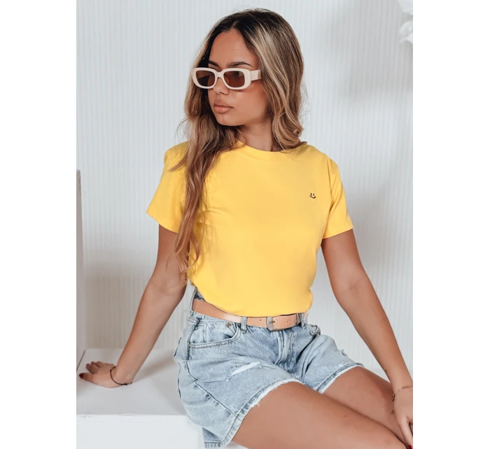 Dámské žebrované tričko FOR žluté Dstreet model 21989303 - FashionStreet