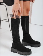 Dámské semišové kozačky na platformě černé Dstreet model 21992312 - FashionStreet