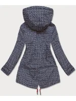 Červeno-šedá obojstranná dámska bunda parka (XW581X) Červeno-šedá obojstranná dámska bunda parka (XW581X)