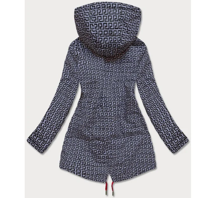 Červeno-šedá obojstranná dámska bunda parka (XW581X) Červeno-šedá obojstranná dámska bunda parka (XW581X)