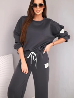 Dámsky set maslová mikina + nohavice graphite