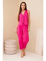 Súprava vesta + nohavice svetloružová