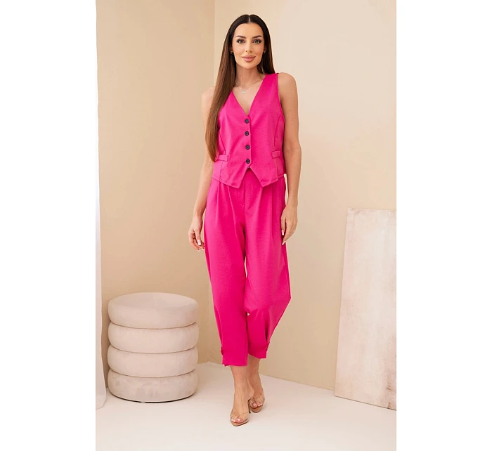 Súprava vesta + nohavice svetloružová