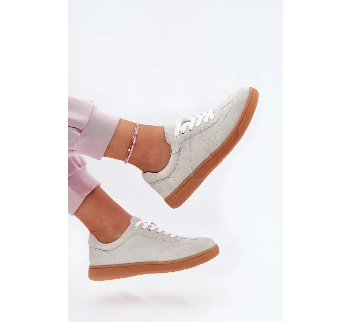 Semišové Nízké Tenisky Dámské Šedé model 21691159 - EVENTO