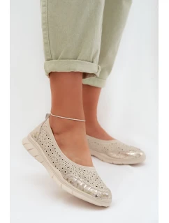 Bežové baleríny model 22027759 - EVENTO