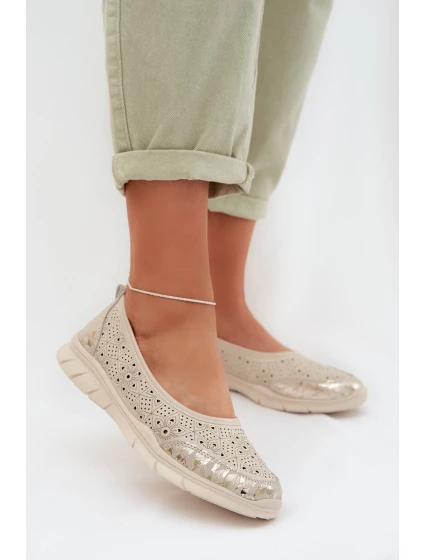 Bežové baleríny model 22027759 - EVENTO