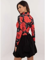 Šaty DHJ SK 19959.35 čierno-červené Šaty DHJ SK 19959.35 čierno-červené