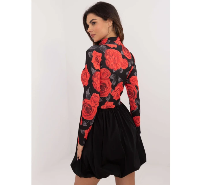 Šaty DHJ SK 19959.35 čierno-červené Šaty DHJ SK 19959.35 čierno-červené