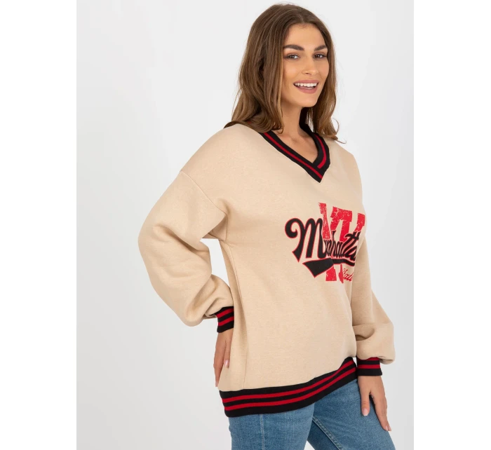 Bluza EM BL model 18510343 beżowy - FPrice Bluza EM BL model 18510343 beżowy - FPrice