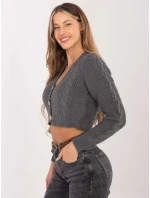 Dámský svetr LC SW model 15826246 tmavě šedý - FPrice Dámský svetr LC SW model 15826246 tmavě šedý - FPrice