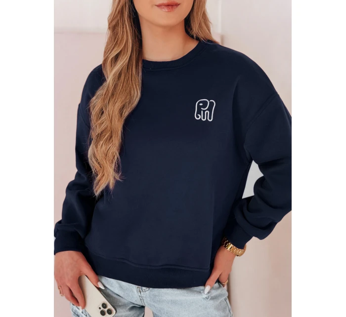 Dámská oversize mikina s výšivkou navy blue Dstreet model 21988101 - FashionStreet