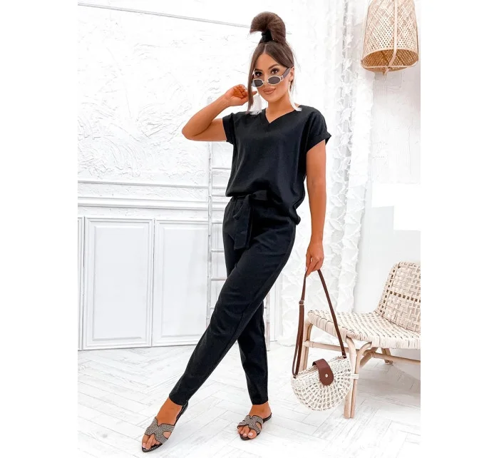 Čierna dámska súprava s bielizňou (751)