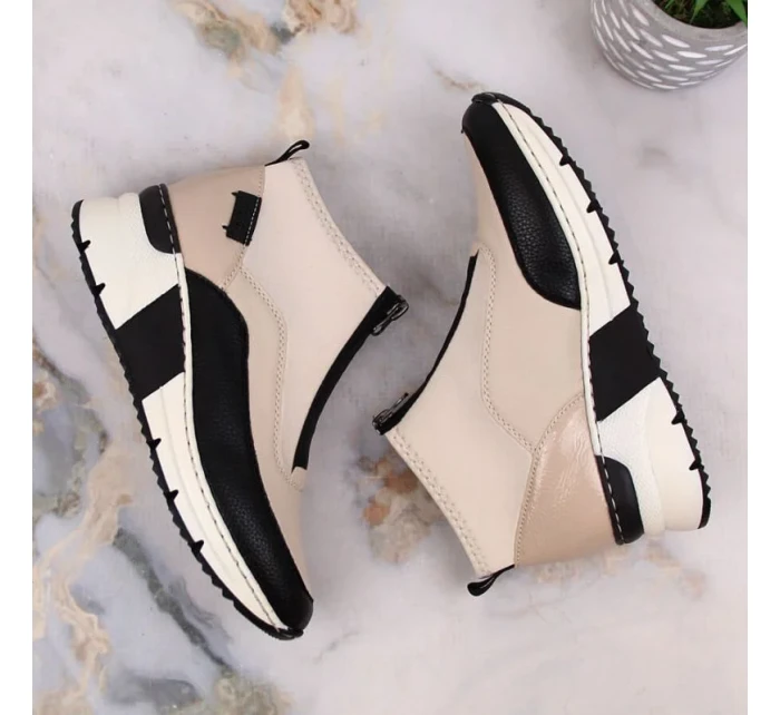 Rieker W béžová obuv model 21369727 - Big Star