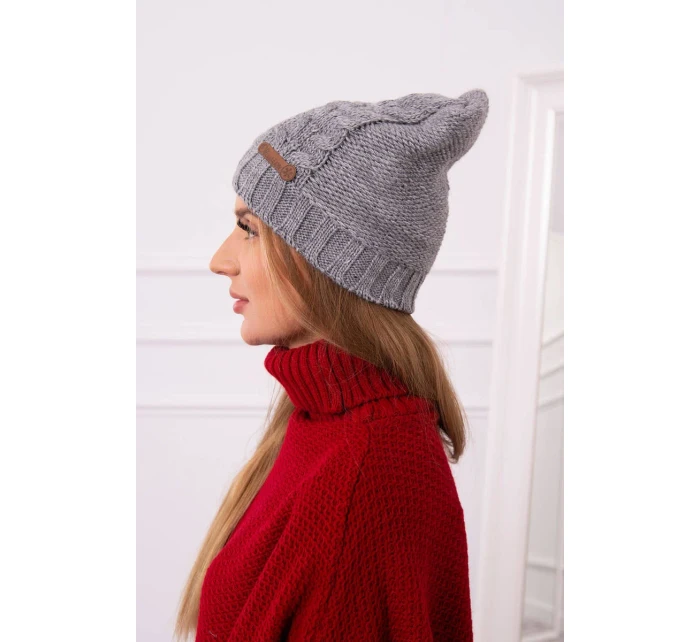 Fleecová čiapka Ula K271 sivá