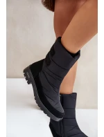 Damskie Śniegowce Na Zamek Progress PROGJ-21-16 Czarne