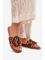 Dámské Ploché Pantofle S Přezkou Leopard model 21699424 - Boto