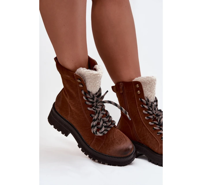 Dámské trekové boty z eko kůže Camel Bellora