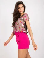 Blúzka LK BZ 506299.16P čierna a ružová Blúzka LK BZ 506299.16P čierna a ružová