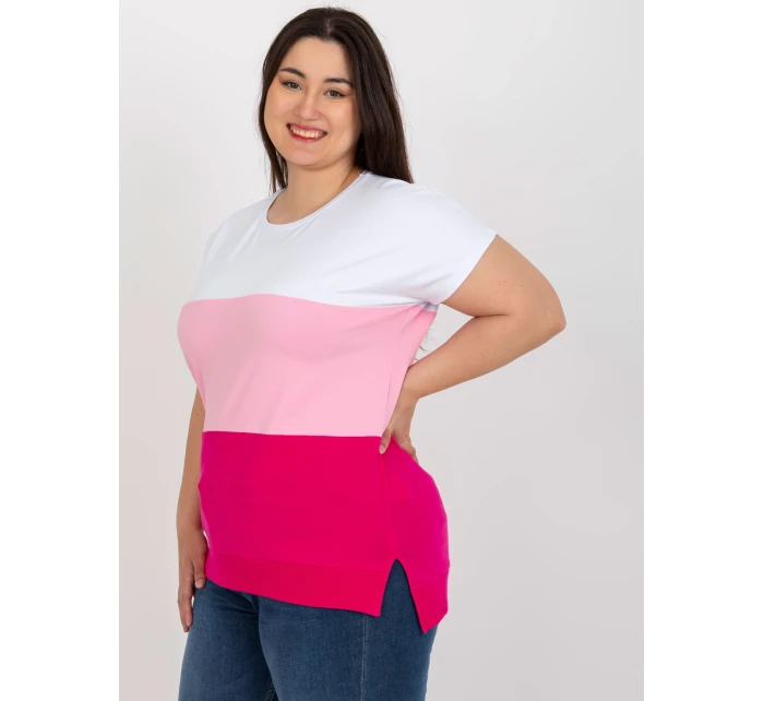 Blúzka RV BZ 8778.48 biele a ružové Blúzka RV BZ 8778.48 biele a ružové