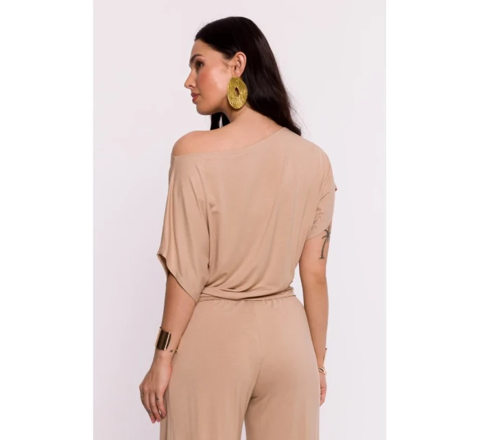 B287 Viskózový top bez ramienok - cappuccino B287 Viskózový top bez ramienok - cappuccino