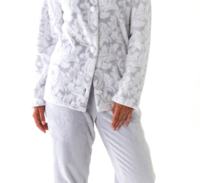 Dámske teplé pyžamo Flora 63569102 Šedo-biela - Vestis