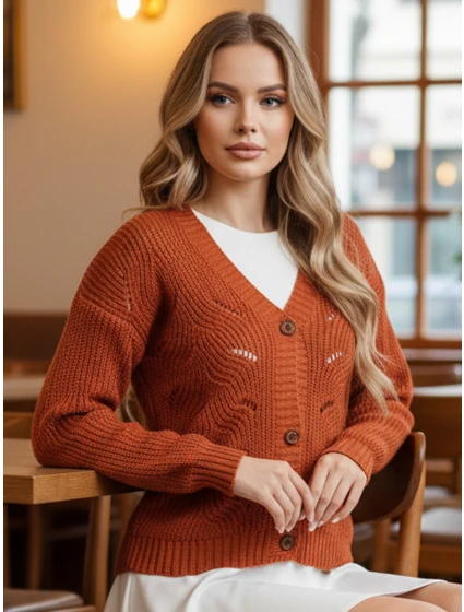 Dámský svetr červený Dstreet model 21982780 - FashionStreet