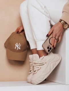 Dámske tenisky na platforme LALANDRA beige Dstreet ZY0684