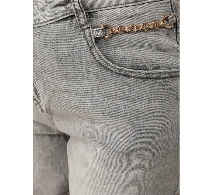 Dámske džínsové šortky šedé FashionStreet SY0495