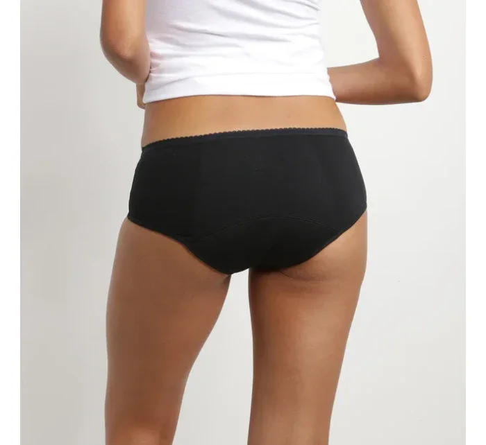 Nočné menštruačné boxerky s čipkou DIM MENSTRUAL NIGHT LACE BOXER - DIM - čierna Nočné menštruačné boxerky s čipkou DIM MENSTRUAL NIGHT LACE BOXER - DIM - čierna