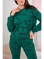 Súprava s nápismi zelenej farby