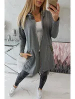 Mikina s ozdobnou páskou grafitová Mikina s ozdobnou páskou grafitová