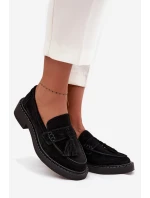 Dámské semišové s třásněmi D&A černé model 21711964 - S.Barski