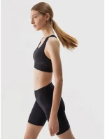 Dámska športová podprsenka s nízkou oporou z recyklovaných materiálov 4F - čierna Dámska športová podprsenka s nízkou oporou z recyklovaných materiálov 4F - čierna