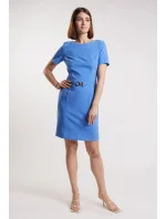 Dámske šaty s opaskom DRE0270-M12 chrpová - Monnar