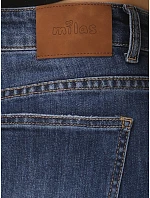 Dámske džínsy slim fit s vysokým pásom, tmavomodré, FashionStreet UY3203
